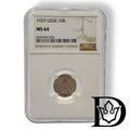 1929 Soviet Union 10 Kopeks silver coin in NGC MS 64 holder, certificate label