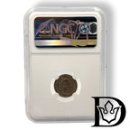 NGC holder reverse with certification hologram, 1932 USSR 10 Kopeks