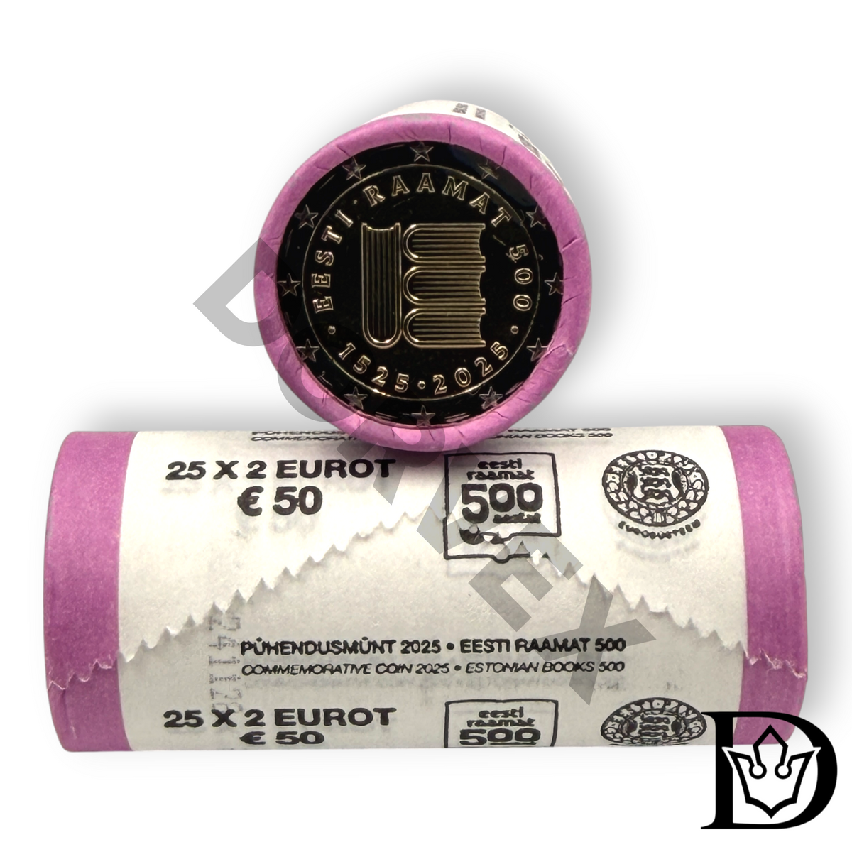2025 Estonia 2 Euro UNC Coin Roll 2€ x 25 Estonian Book 500