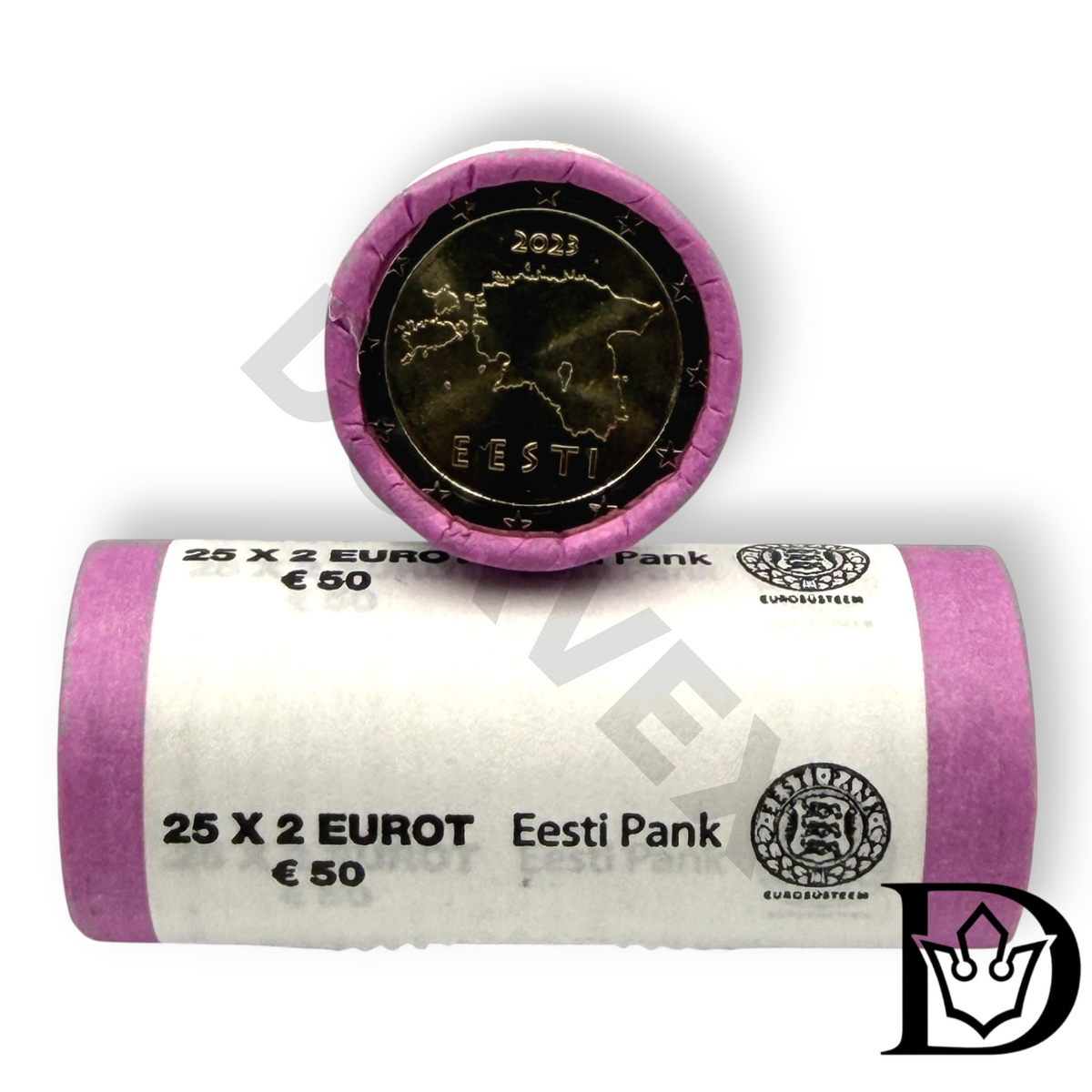 2023 Estland 2 Euro UNZ Münzrolle 25 x 2€ Rolle