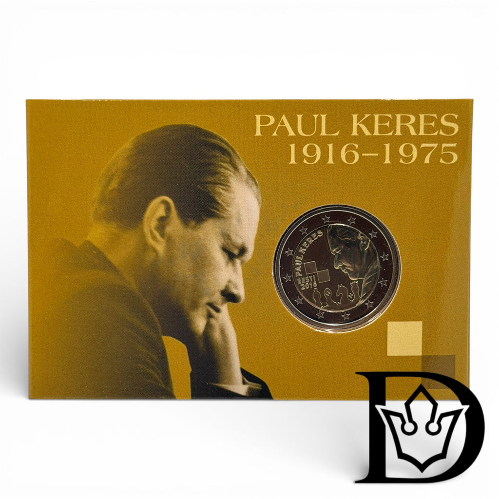 2016 Estonia RARE 2 Euro BU Coin Card Paul Keres In Perfect Condition