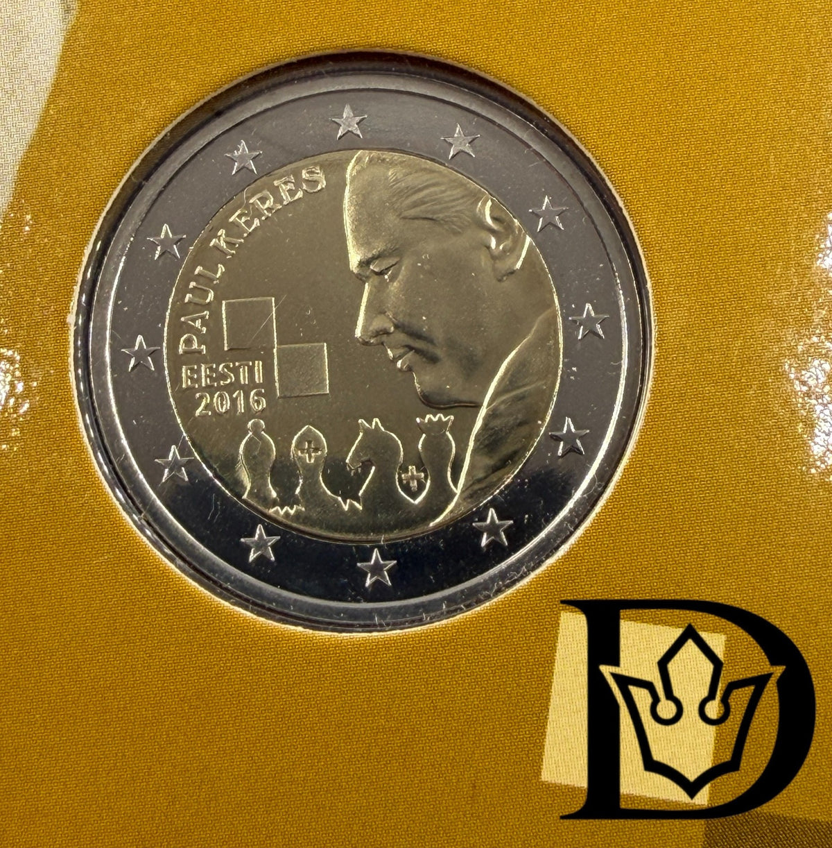 2016 Estonia RARE 2 Euro BU Coin Card Paul Keres In Perfect Condition