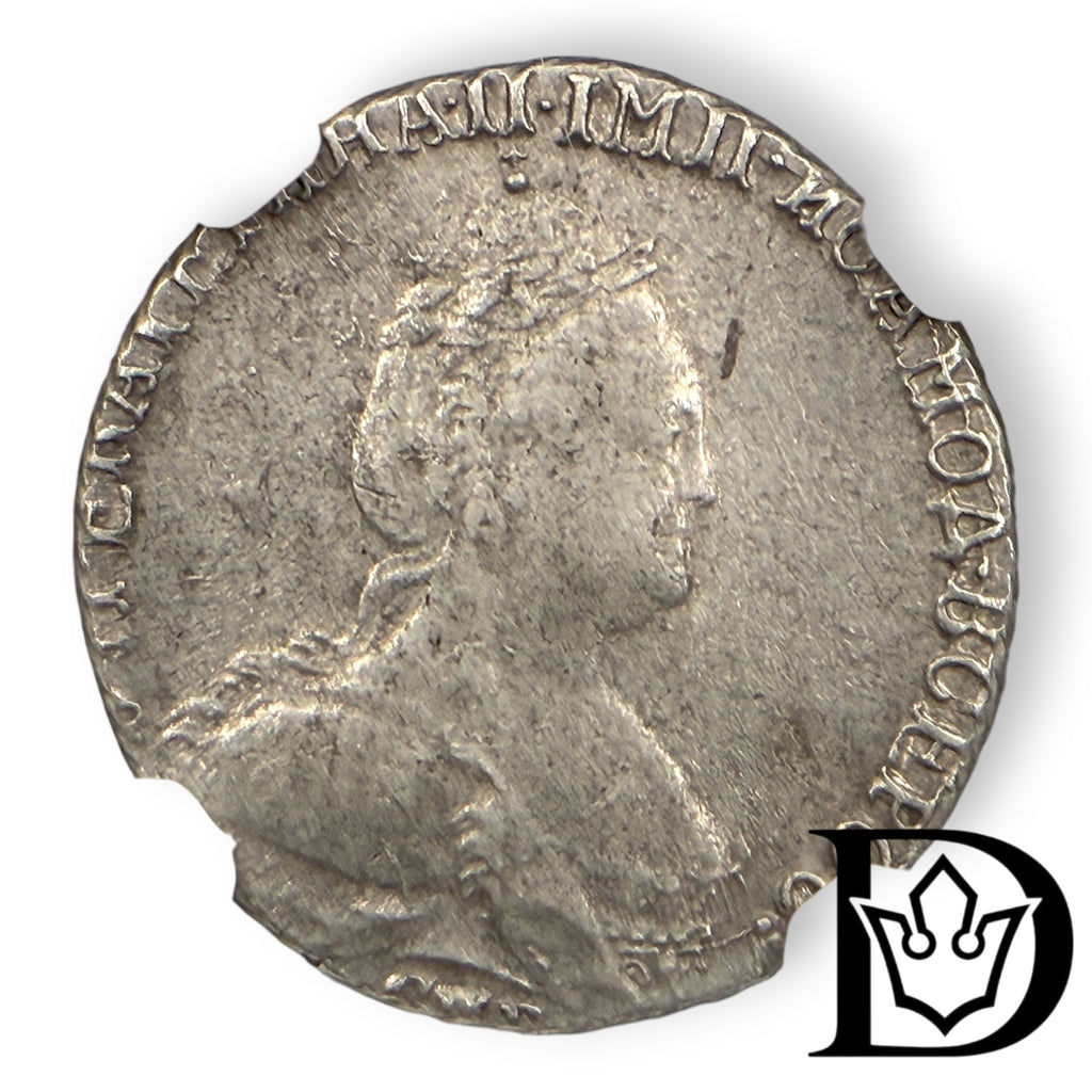 Griwennik 10 Kopeken 1784 SPB Russland Katharina II. Silber NGC AU 55