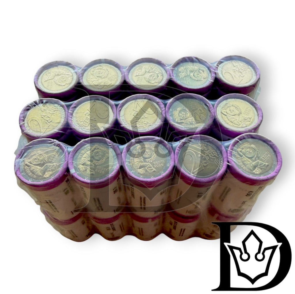2026 Estonia 2 Euro Coin Roll Sipsik " Raggie "25 x 2€ UNC