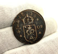1635 Sweden 1/4 Öre Copper Coin Queen Christina