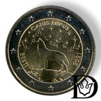 2021 Estonia 2 Euro Wolf (Canis Lupus) Commemorative Coin UNC
