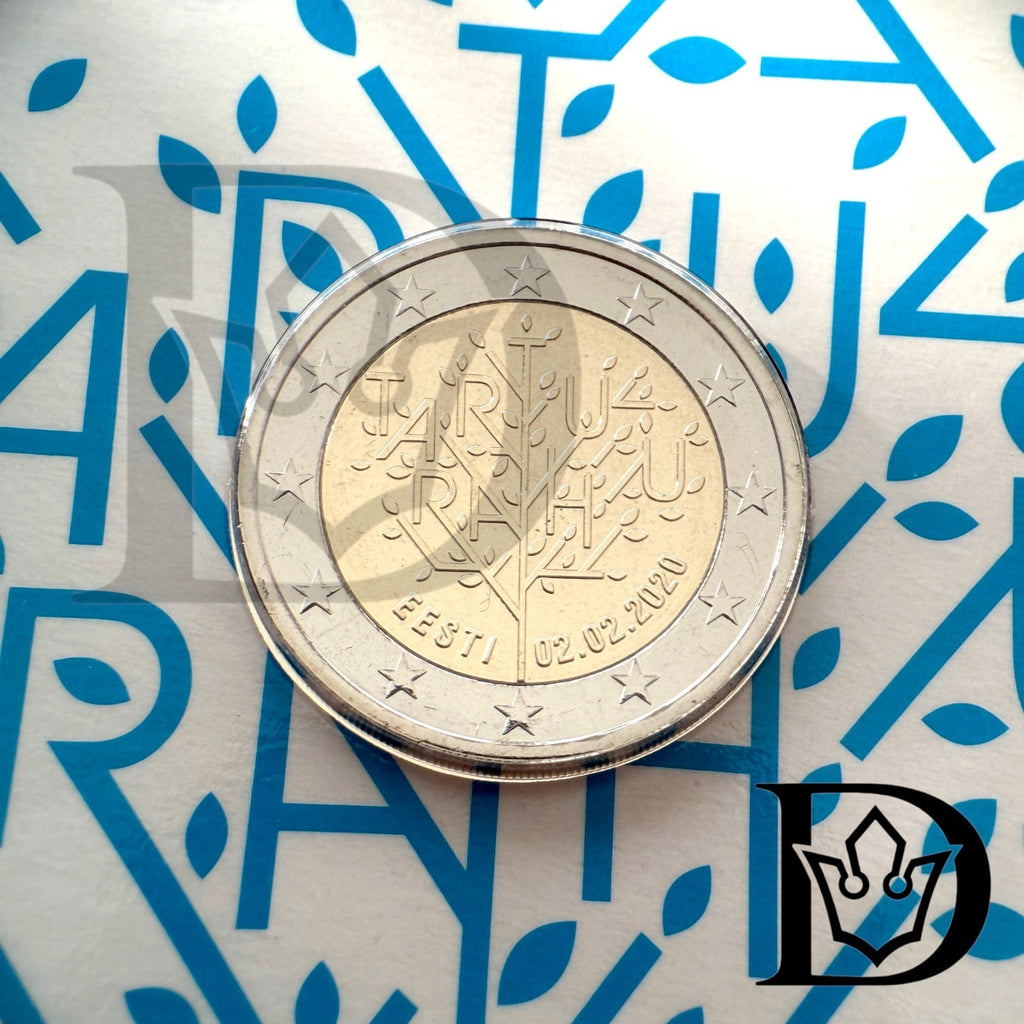 2020 Estonia 2 Euro Treaty of Tartu BU Coincard