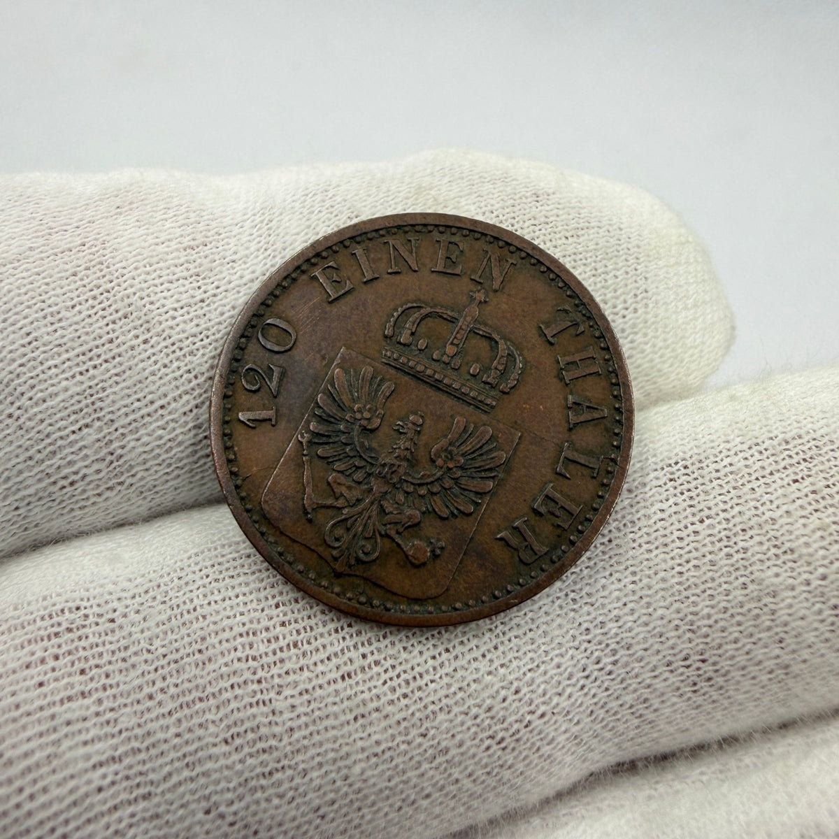 1868 Prussia (Germany) 3 Pfennig Copper Coin