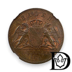 Münze Baden 1 Kreuzer 1871 Friedensfeier NGC MS 65 BN