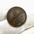 1868 Prussia (Germany) 3 Pfennig Copper Coin