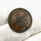 1868 Prussia (Germany) 3 Pfennig Copper Coin
