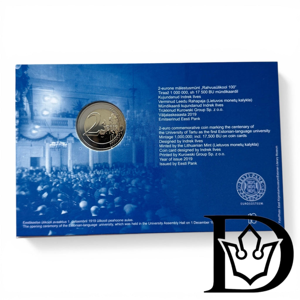2019 Estonia 2 Euro University of Tartu BU Coincard