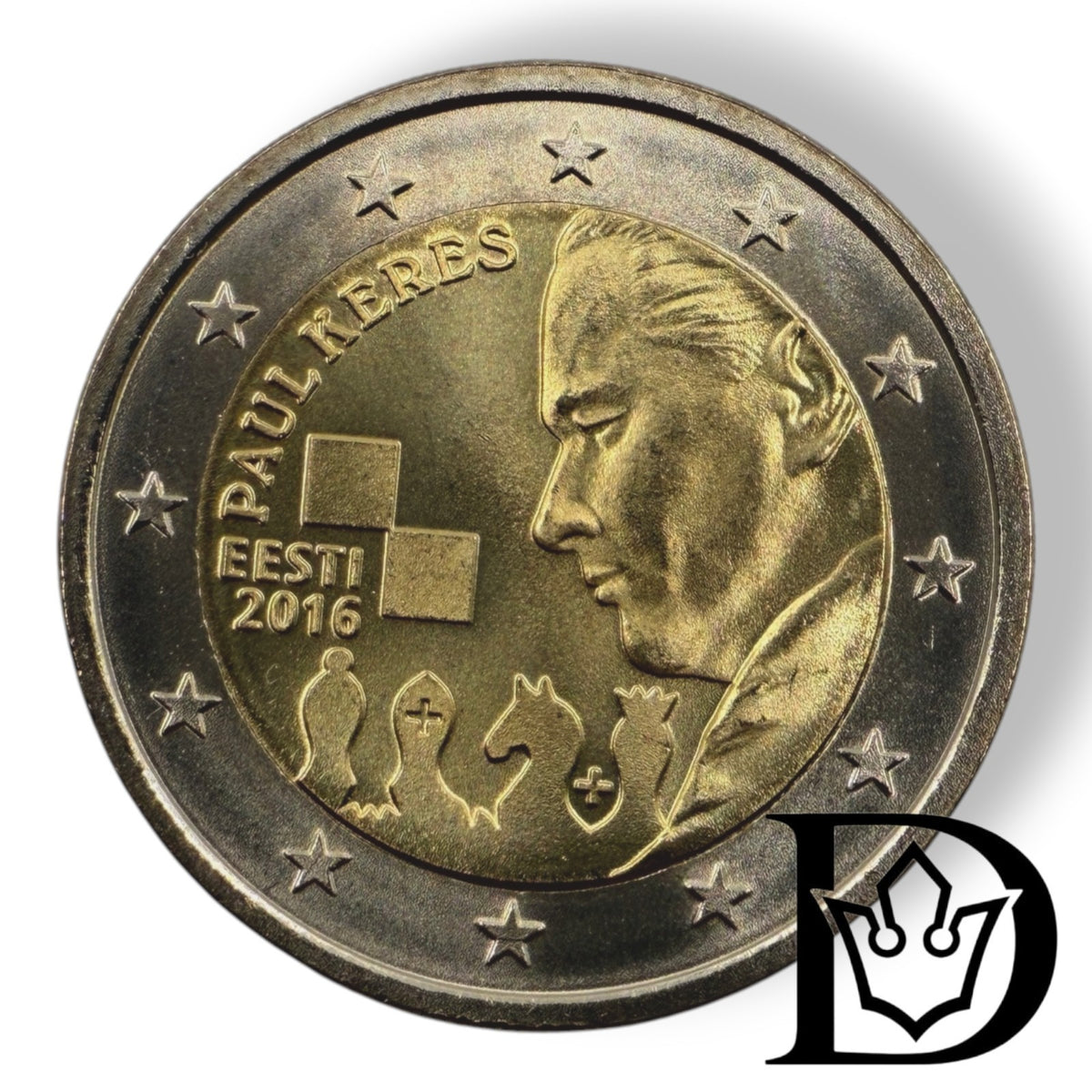2016 Estonia 2 Euro Paul Keres Commemorative Coin UNC