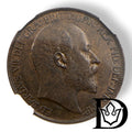 1902 Great Britain 1/2 Penny High Sea Level Coin NGC MS 62 BN