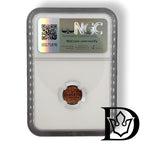 NGC holder reverse with certification hologram, 1899 SPB 1/4 Kopek