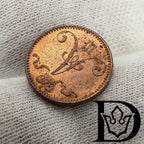1892 Finland 1 Penni Copper Coin Alexander III