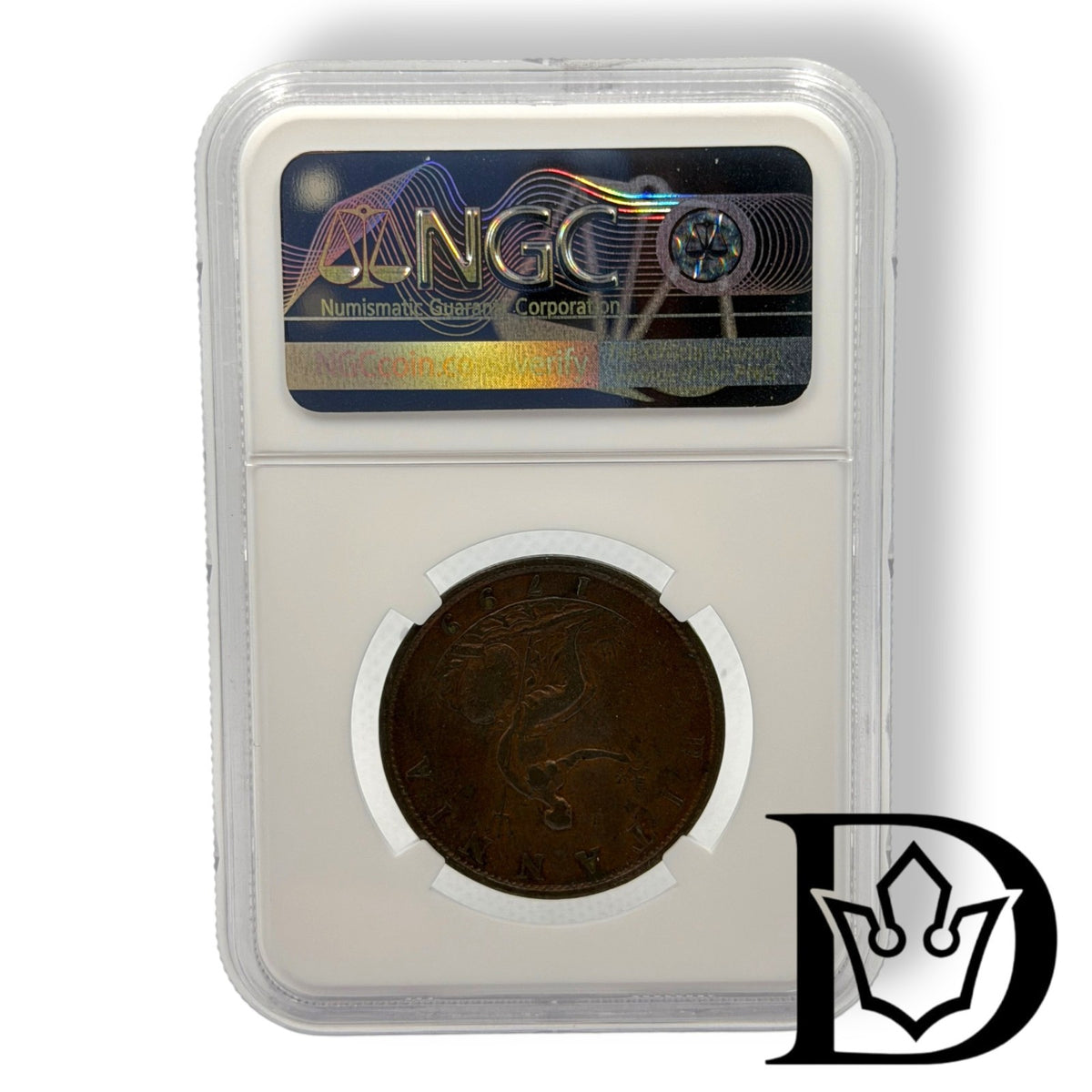 1799 Great Britain 1/2 Penny Soho Coin NGC VF 35 BN