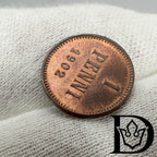1902 Finland 1 Penni Copper Coin Nicholas II