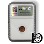 NGC holder reverse with certification hologram, 1899 SPB 1/4 Kopek