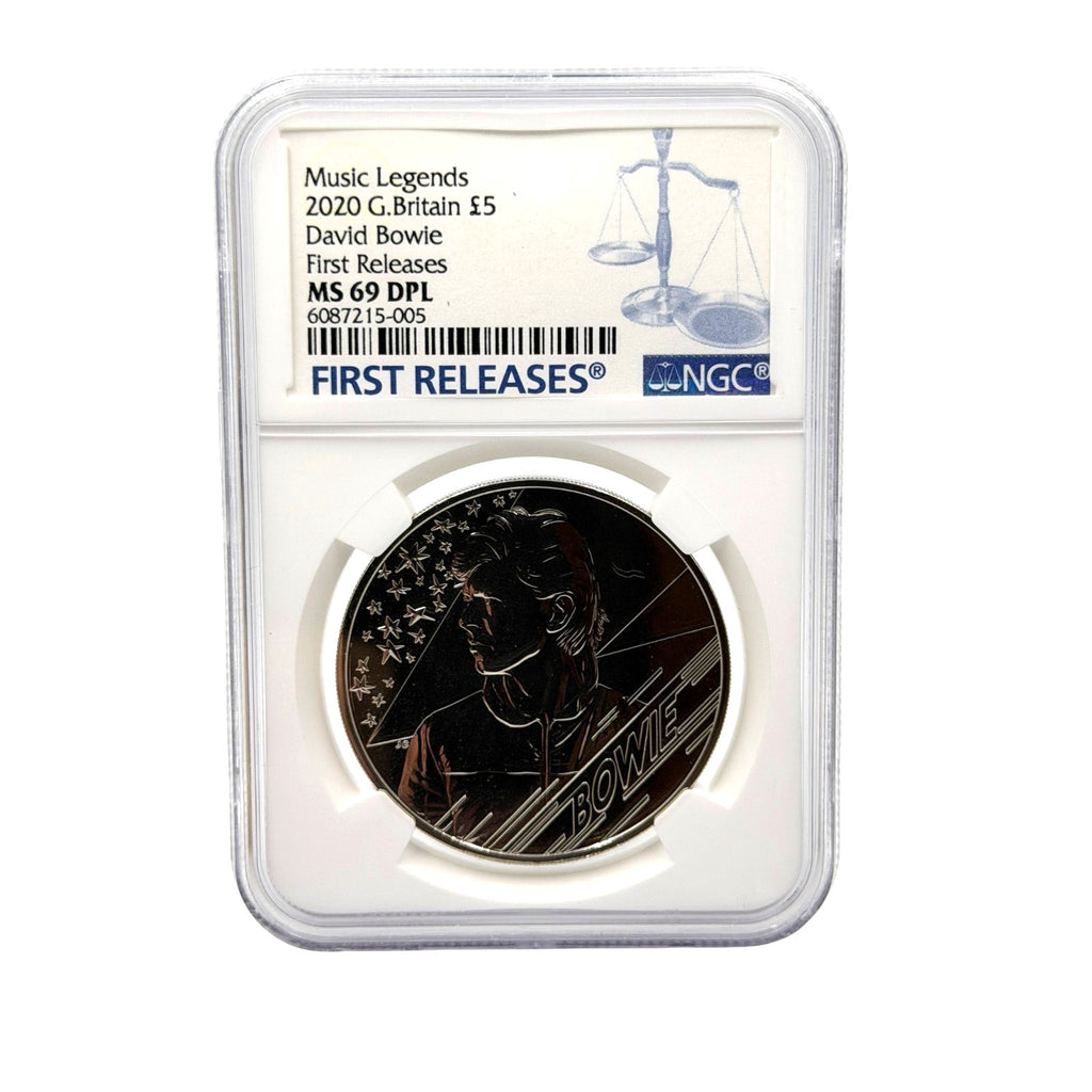 2020 Great Britain 5 Pounds David Bowie Coin NGC MS 69 DPL