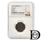 1542 Preussen 1 Silver Groschen NGC AU 58 Albrecht