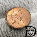 1893 Finland 1 Penni Copper Coin Alexander III