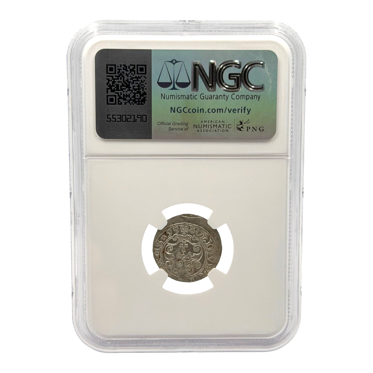 1599 Riga (Poland) 1 Solidus Billon Coin NGC MS 62