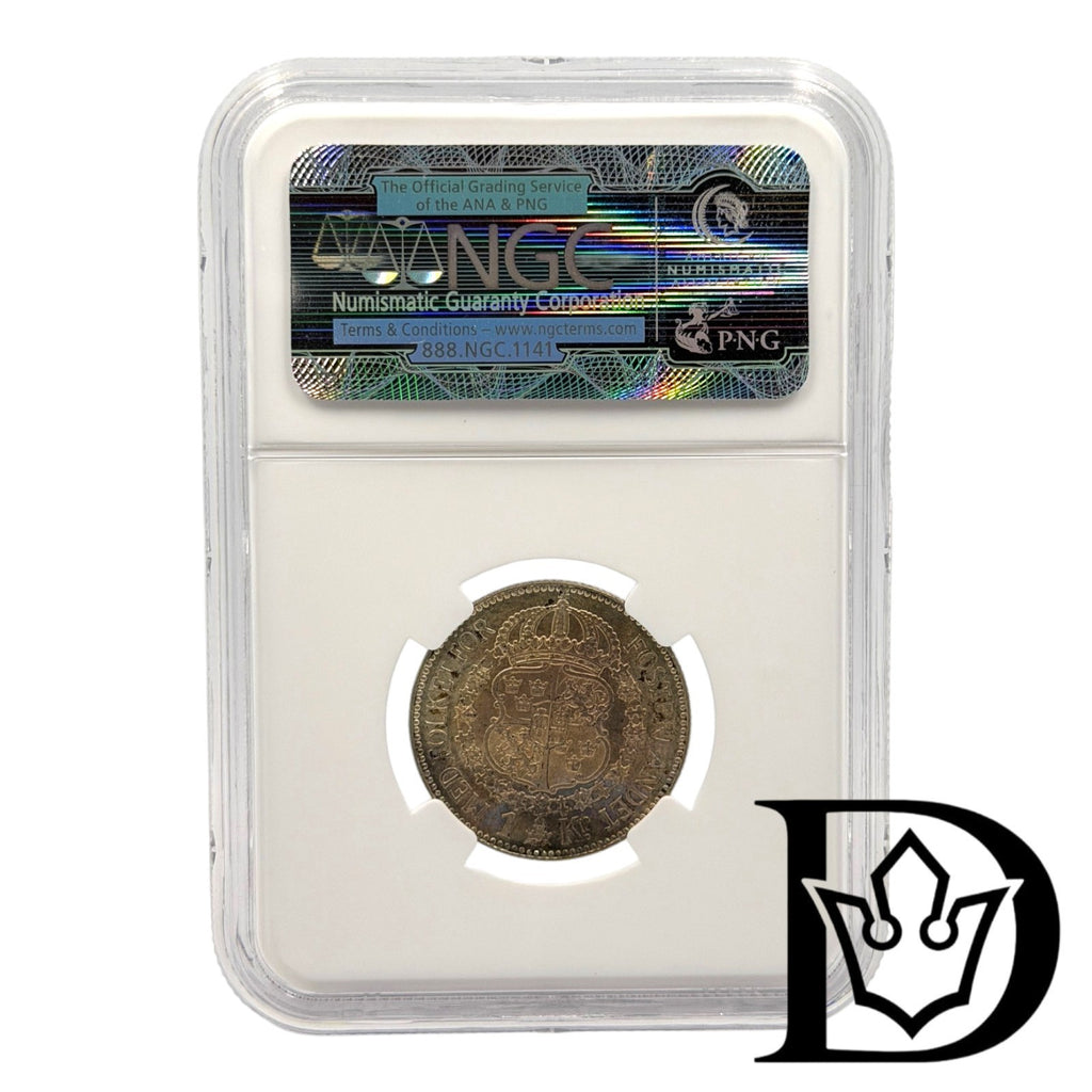 1912 Sweden 1 Krone Silver Coin NGC AU 55