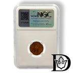 1926 Ceylon 1/2 Cent George V Bronze Coin NGC MS 63 RB