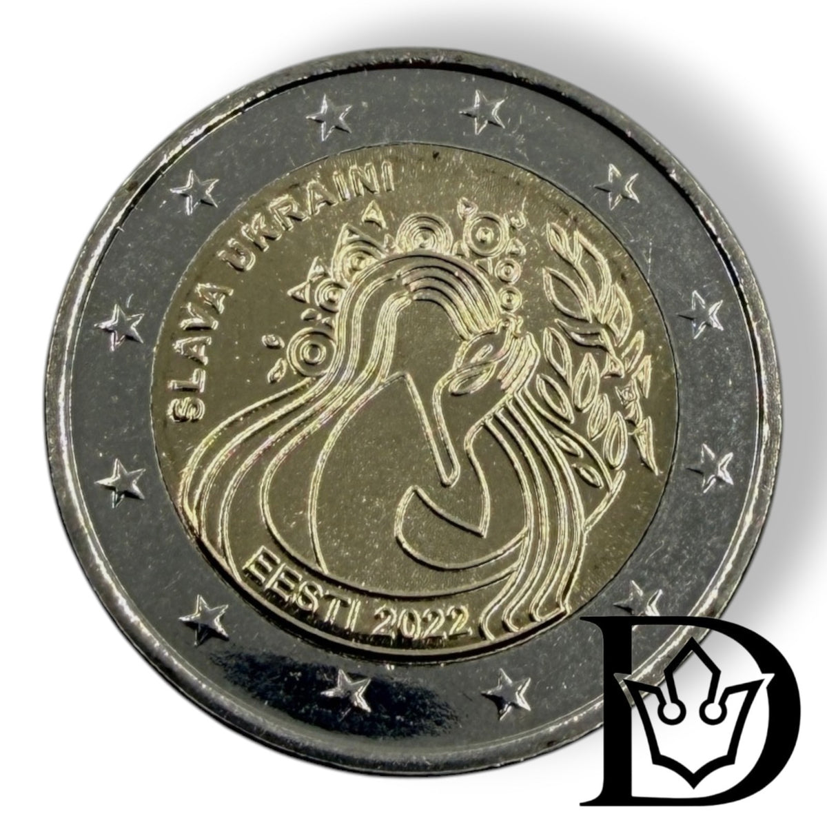 2022 Estonia 2 Euro Slava Ukraini Commemorative Coin UNC