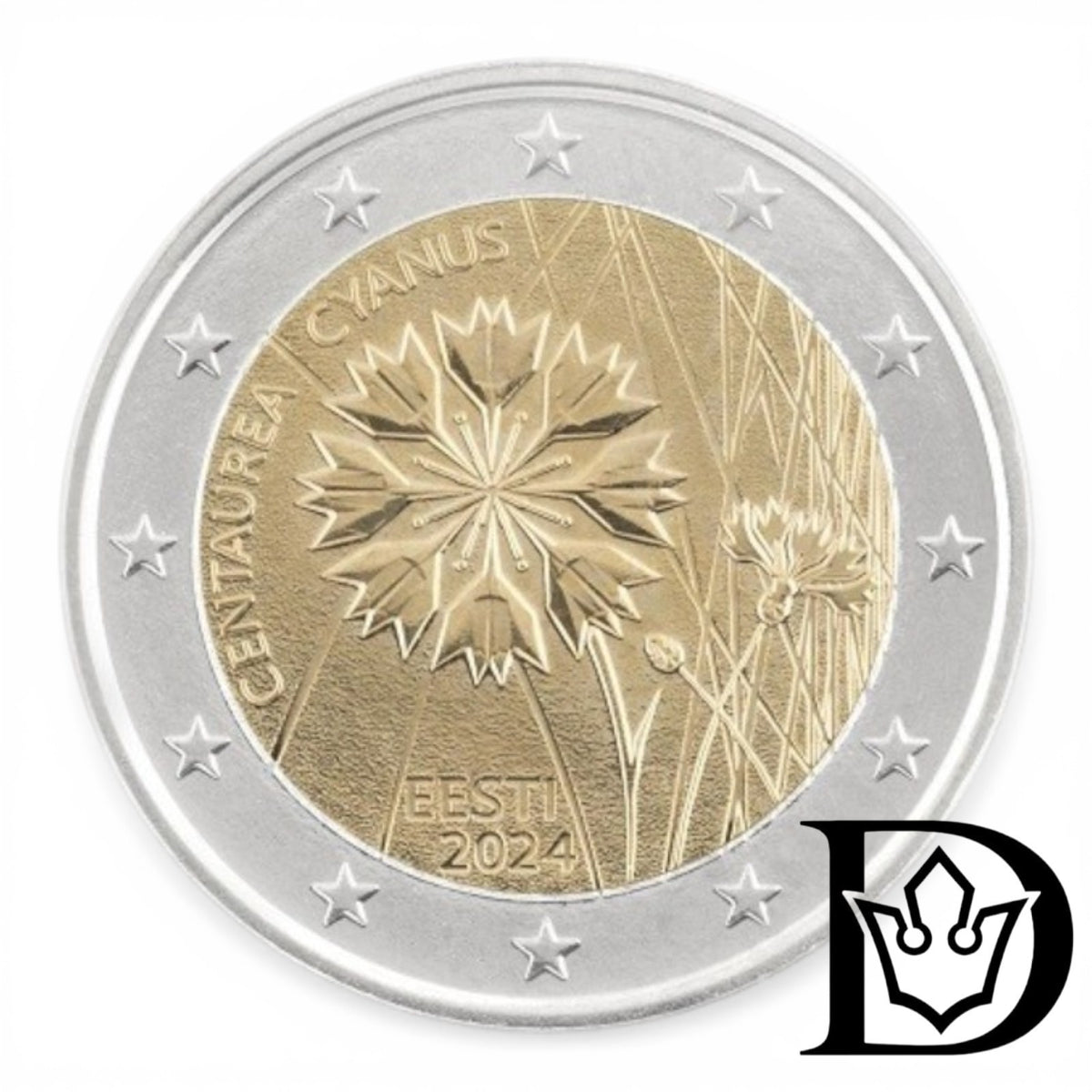 2024 Estonia 2 Euro Cornflower BU Coincard
