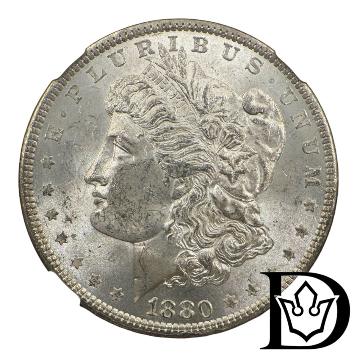 1880 United States Morgan Dollar Silver Coin NGC MS 62