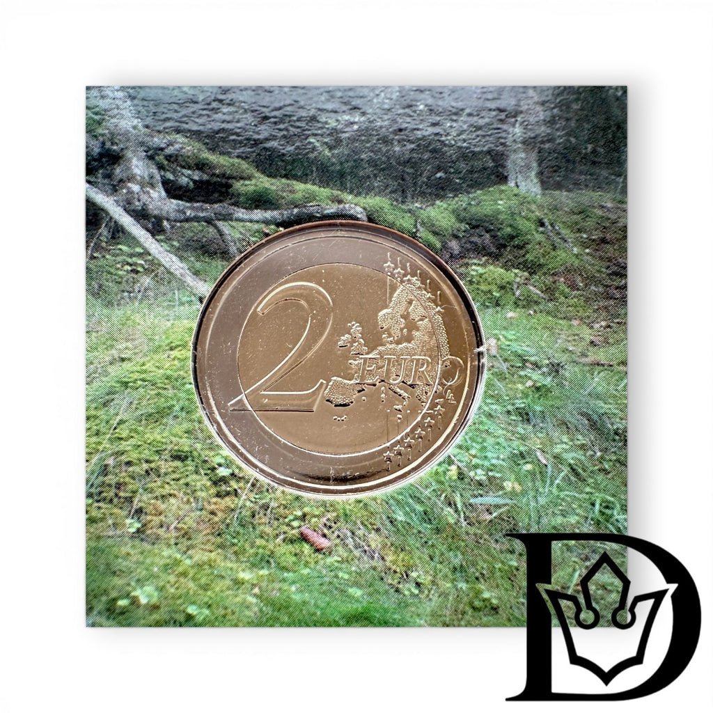 2021 Estonia 2 Euro BU Coincard National Animal Wolf