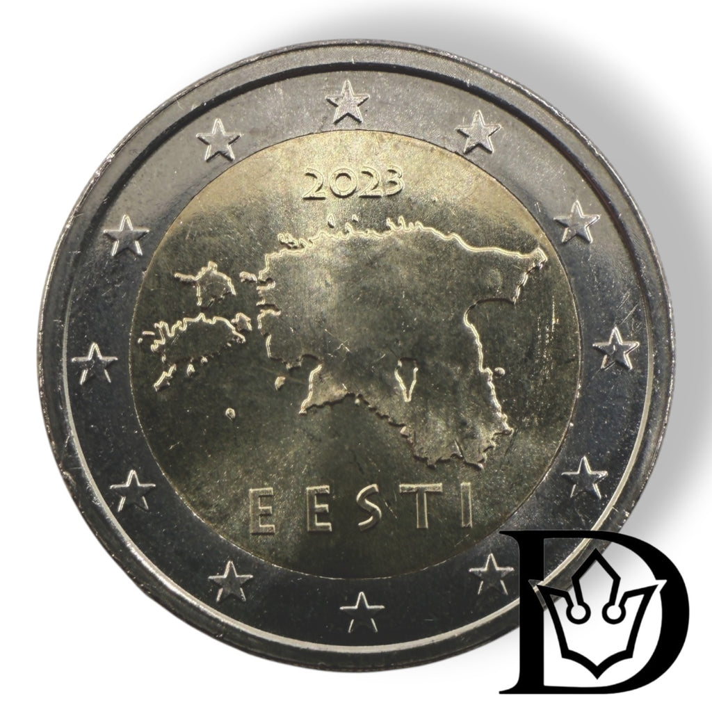 2023 Estonia 2 Euro Map Circulation Coin UNC