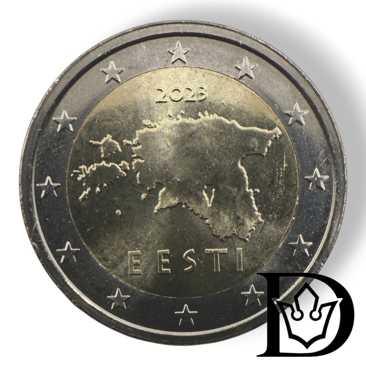 2023 Estonia 2 Euro Map Circulation Coin UNC
