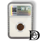 NGC holder reverse with certification hologram, 1840 SPM 1/4 Kopek