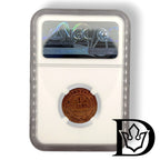 NGC holder reverse with certification hologram, 1915 1 Kopek