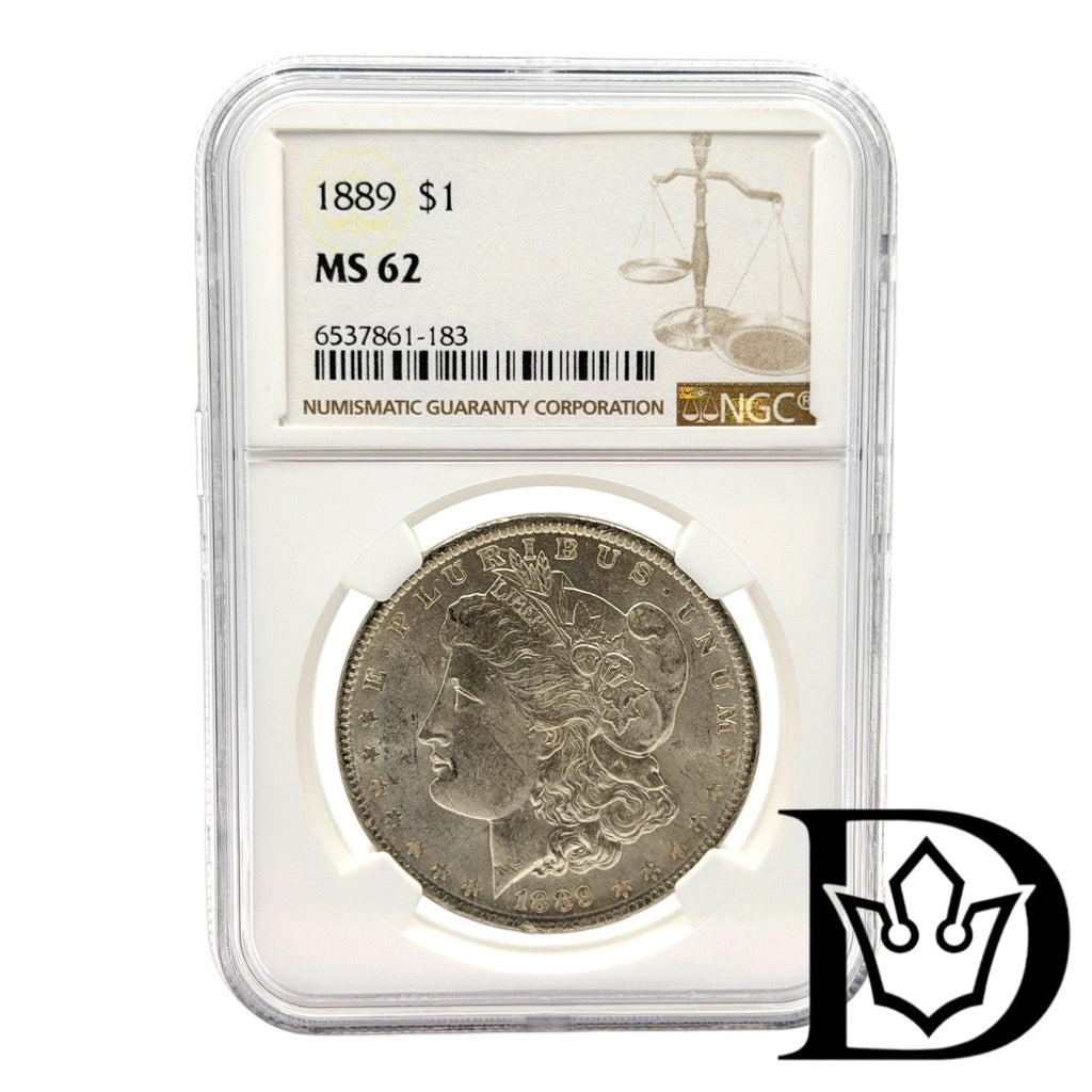 1889 United States Morgan Dollar Silver Coin NGC MS 62