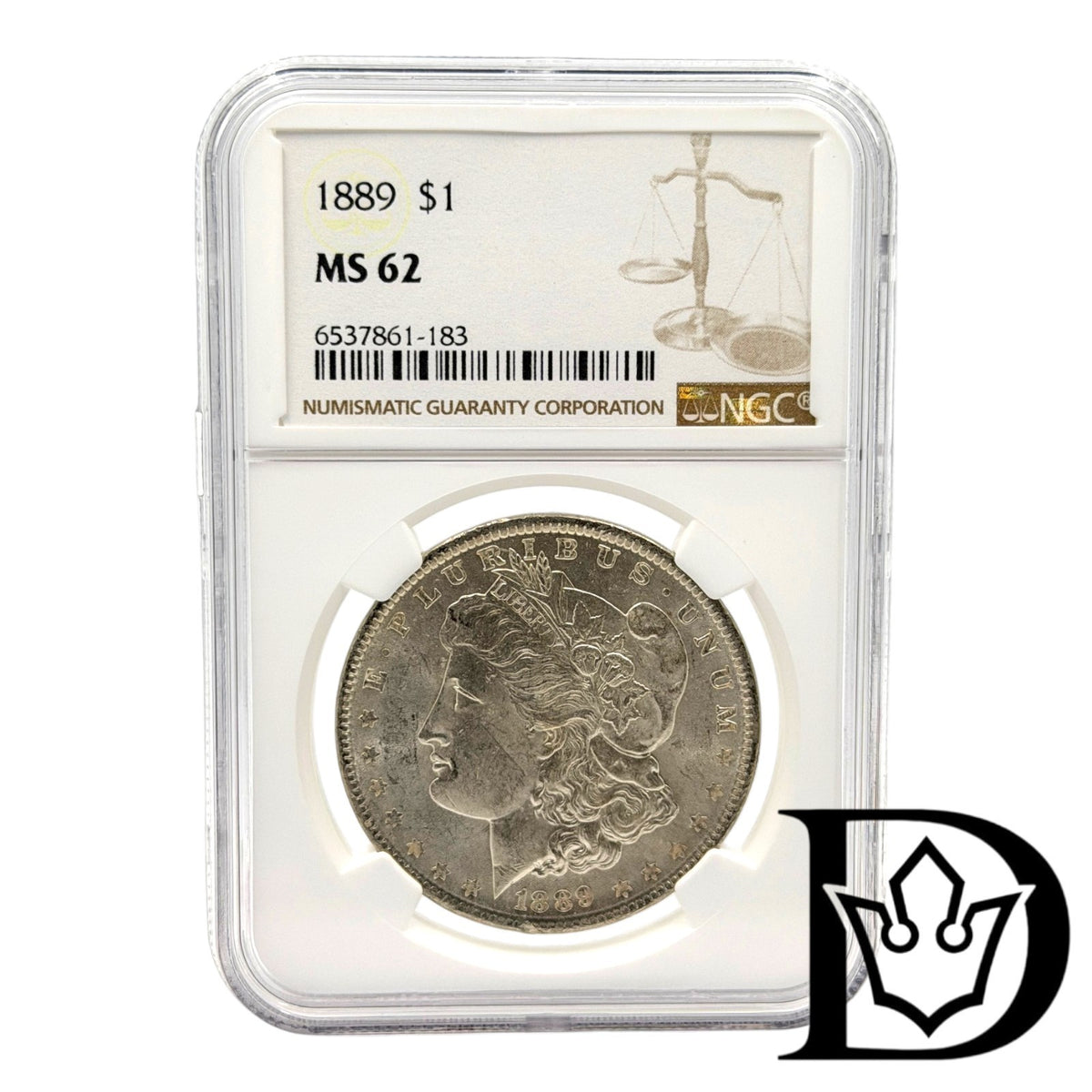 1889 United States Morgan Dollar Silver Coin NGC MS 62