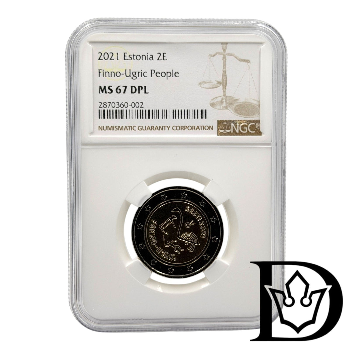 2021 Estonia 2 Euro Finno-Ugric Peoples Coin NGC MS 67 DPL