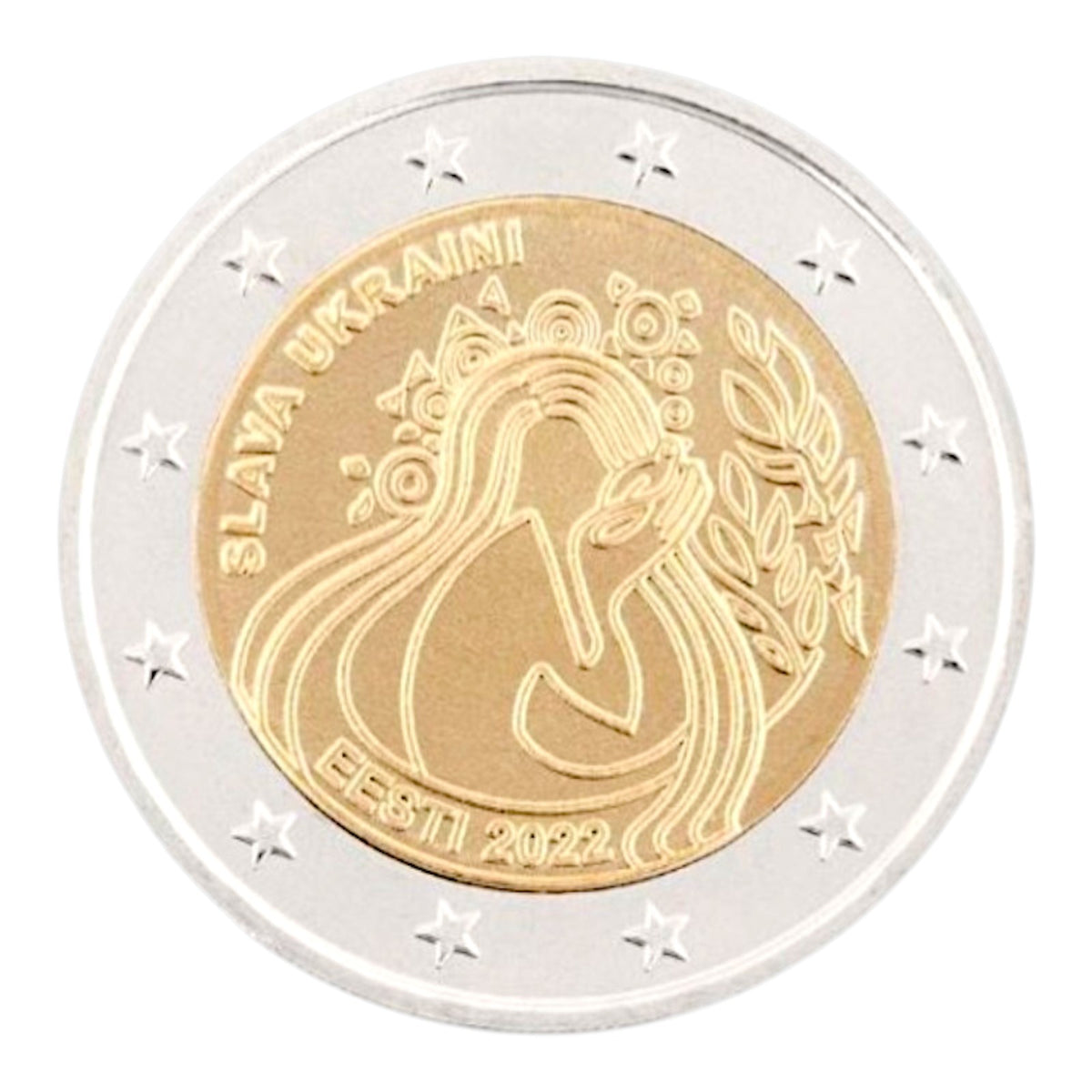 2022 Estonia 2 Euro Slava Ukraini BU Coincard