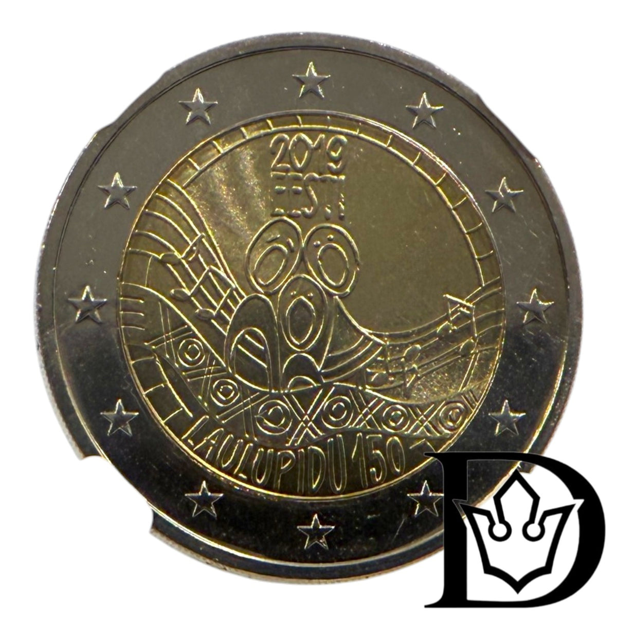 2019 Estonia 2 Euro Song Festival 150th Anniversary Coin NGC MS 66