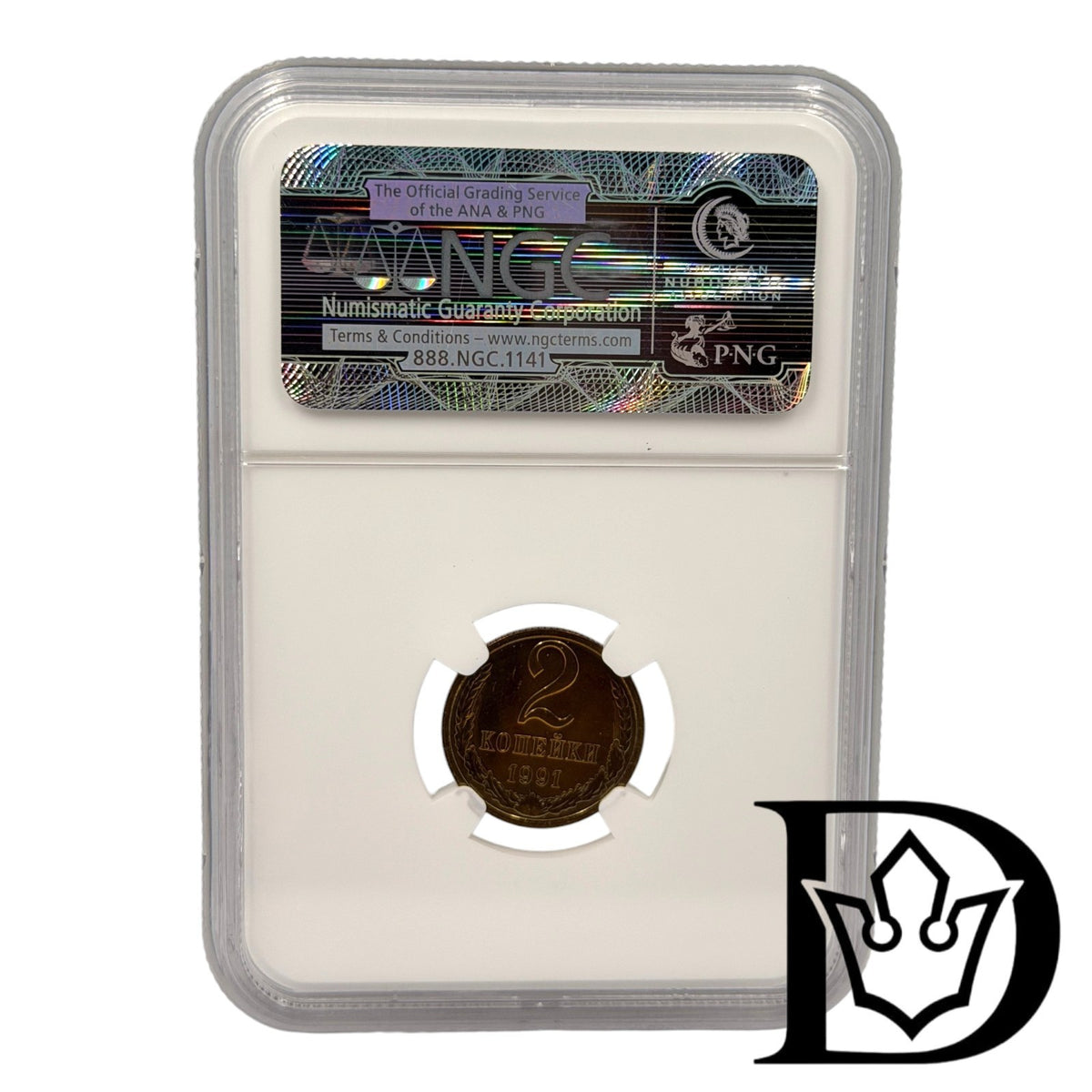 1991 A Soviet Union (USSR) 2 Kopecks Aluminum-Bronze Coin NGC MS 66