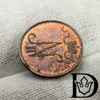 1902 Finland 1 Penni Copper Coin Nicholas II