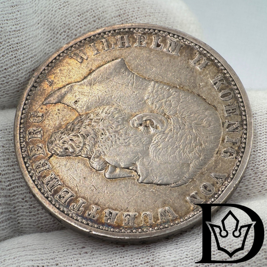 1904 F Württemberg (Germany) 5 Mark Silver Coin Wilhelm II