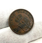 1868 Prussia (Germany) 3 Pfennig Copper Coin