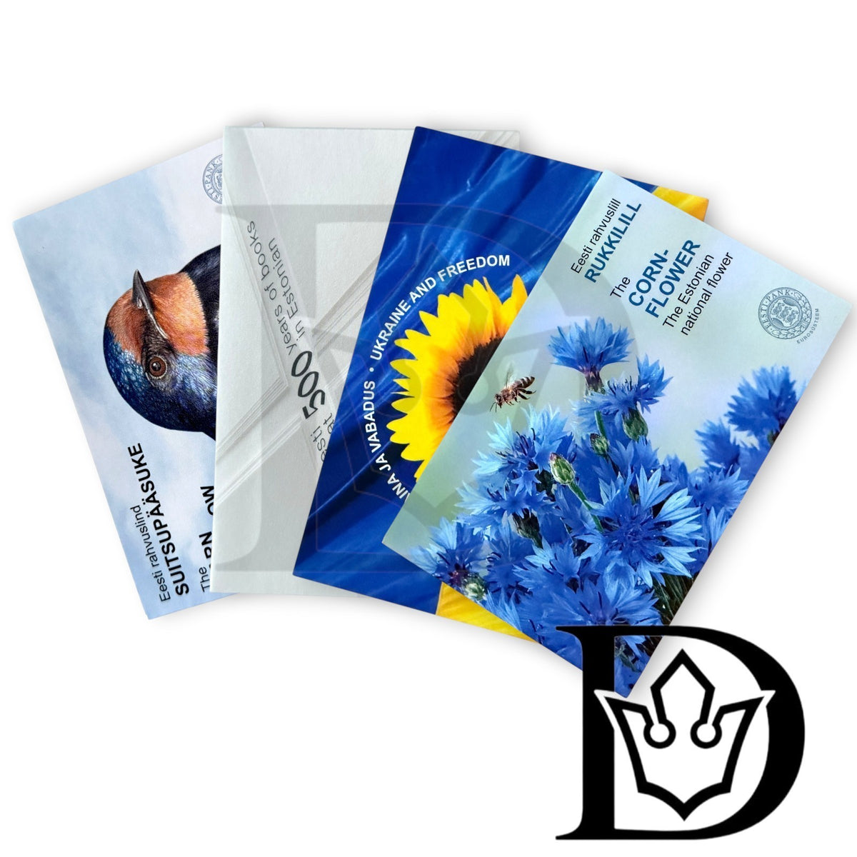 2022-2025 Estonia 2 Euro BU Coincard Set (4 Coins)