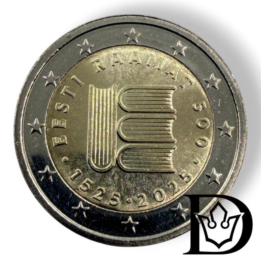 2025 Estonia 2 Euro Estonian Book 500 Commemorative Coin UNC