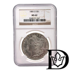 1885 O United States Morgan Dollar Silver Coin NGC MS 62