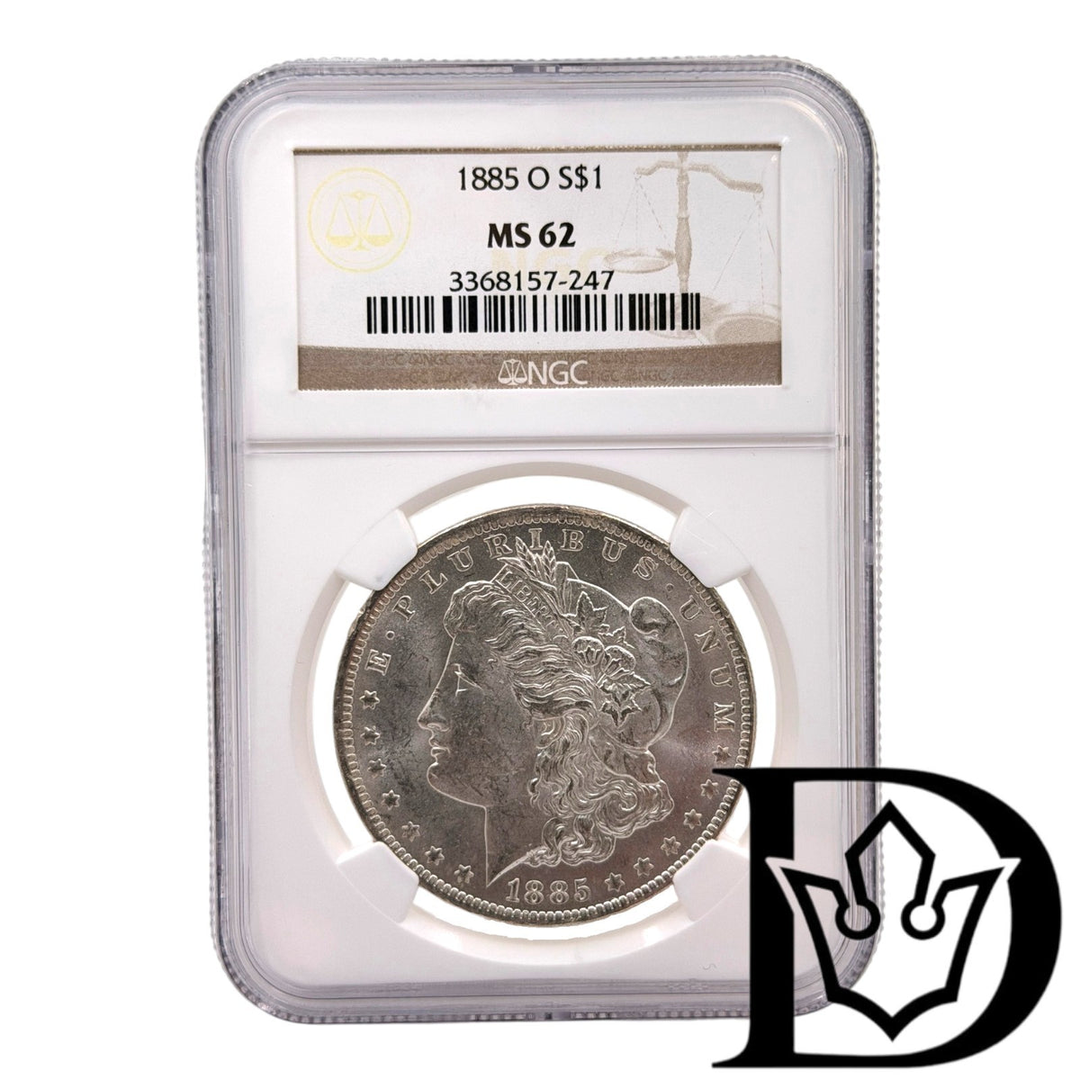 1885 O United States Morgan Dollar Silver Coin NGC MS 62